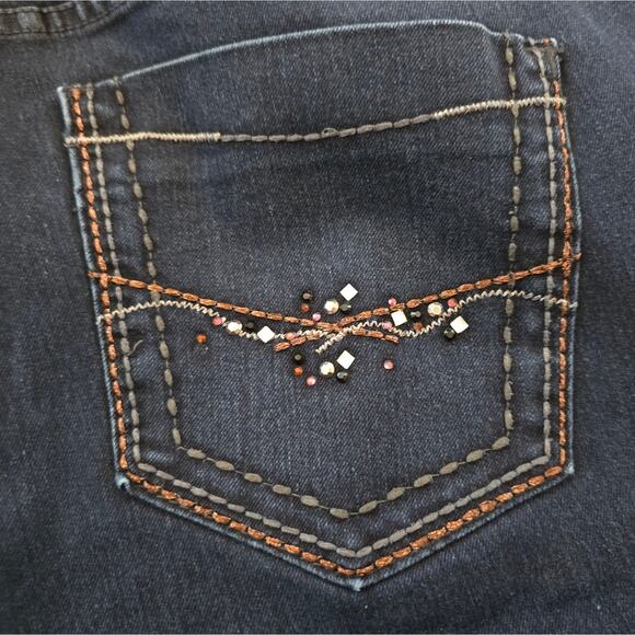 Lane Bryant Dark Wash Embellished Pockets Bootcut Flare Jeans Plus‎ Size 22 - Picture 11 of 11